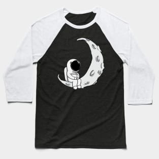 Astronaut Man on the Moon Baseball T-Shirt